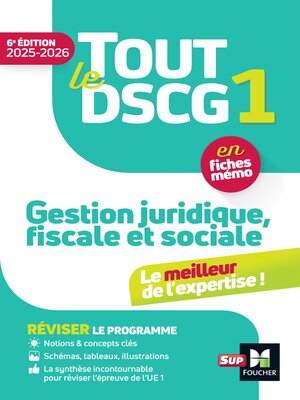 cover image of Tout le DSCG 1--Gestion juridique fiscale et sociale--2025-2026--Révision